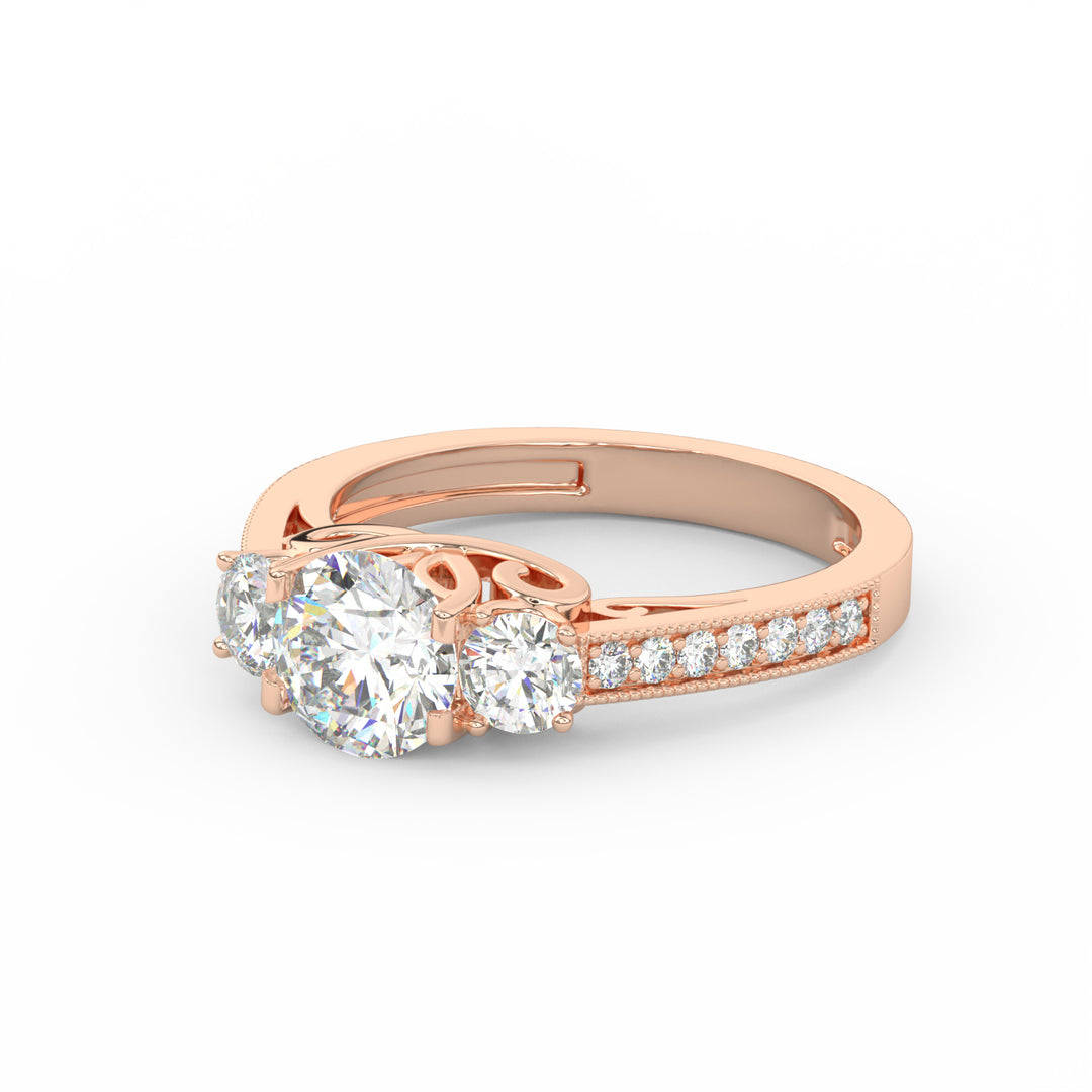 1.75Ct Round Cut Moissanite Women Engagement Wedding Ring 14K Yellow Gold Plated