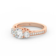 1.75Ct Round Cut Moissanite Women Engagement Wedding Ring 14K Yellow Gold Plated