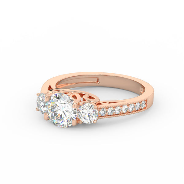 1.95Ct Round Cut Moissanite Women Engagement Wedding Ring 14K Yellow Gold Plated