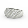 1Ct Round Cut Moissanite Men Cluster Wedding Band Ring 14K Yellow Gold Plated
