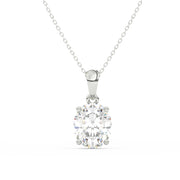 Oval Cut Moissanite Solitaire Pendant in 14K Yellow Gold