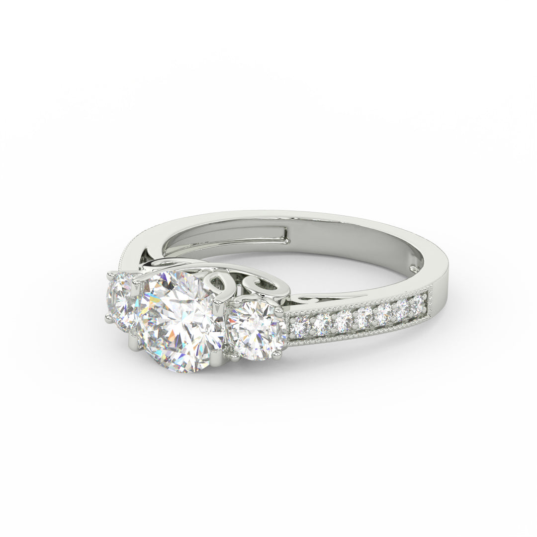 1.75Ct Round Cut Moissanite Women Engagement Wedding Ring 14K Yellow Gold Plated