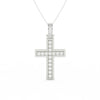 3Ct Round Moissanite Men Cross Pendant 14K Yellow Gold Plated