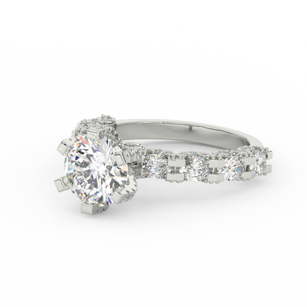 4Ct Round Cut Moissanite Women's Wedding Engagement Ring 14K Yellow Gold Plated