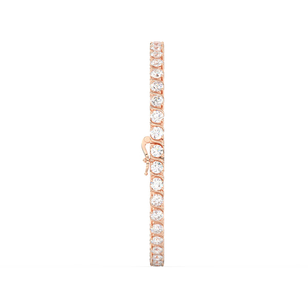 8.40 Ct Round Cut Moissanite Wave Tennis Bracelet 14K Yellow Gold Plated