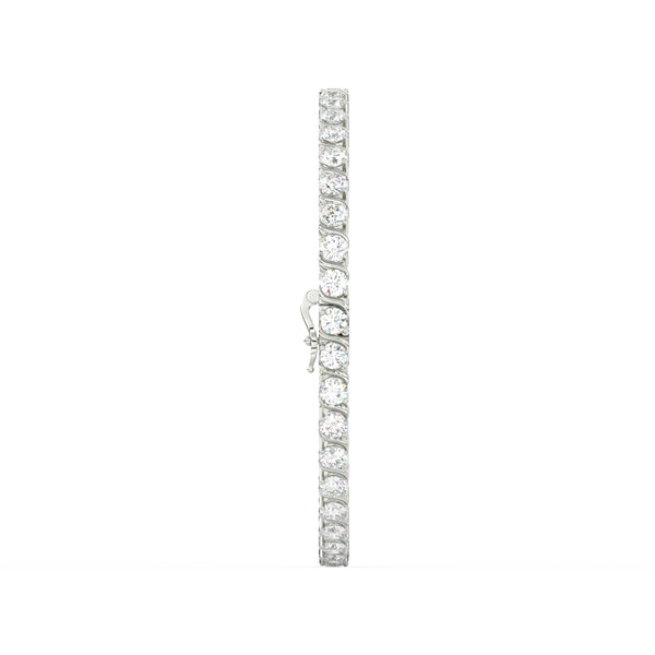 8.40 Ct Round Cut Moissanite Wave Tennis Bracelet 14K Yellow Gold Plated