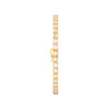 8.40 Ct Round Cut Moissanite Wave Tennis Bracelet 14K Yellow Gold Plated