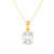 Oval Cut Moissanite Solitaire Pendant in 14K Yellow Gold
