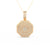 2Ct Round Cut Moissanite Hexagonal Cluster Pendant Necklace 14K Yellow Gold Plated