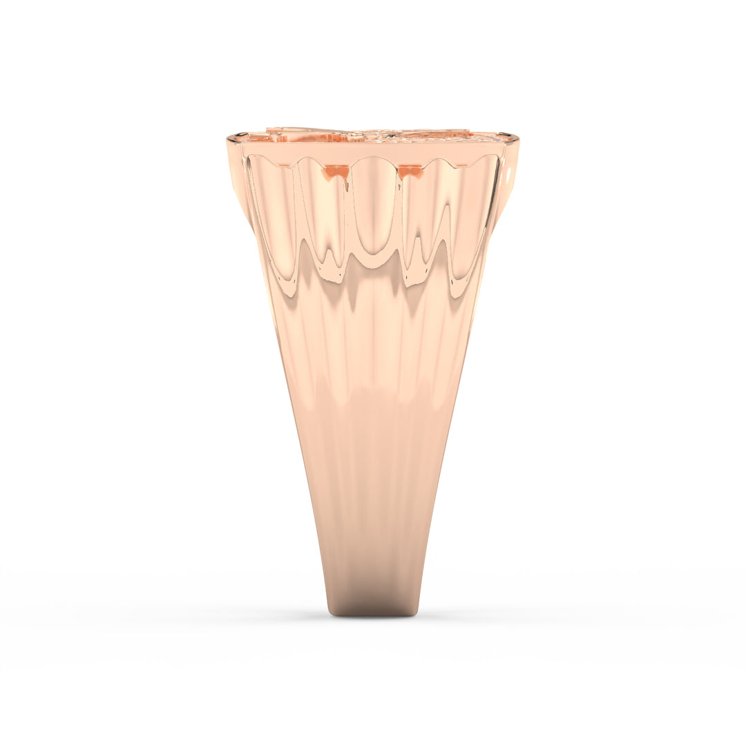 2Ct Round Cut Moissanite Men’s Flying Eagle Ring – 14K Yellow Gold Plated