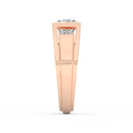 Load image into Gallery viewer, 2Ct Princess Cut Moissanite Men’s Solitaire Ring 14K Yellow Gold Plated