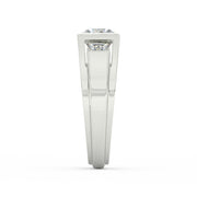 2Ct Princess Cut Moissanite Men’s Solitaire Ring 14K Yellow Gold Plated