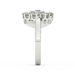 Load image into Gallery viewer, 3Ct Round Cut Moissanite Women Cluster Engagement Ring 14K Yellow Gold Plated