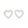1 Ct Round Cut Moissanite Heart Stud Earrings in 14K Gold Plated