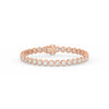 8.70 Ct Round Cut Moissanite Bezel Set Tennis Bracelet 14K Yellow Gold Plated