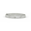 6.80 Ct Round Cut Moissanite Pave Set Cartier Bangle 14K Yellow Gold Plated