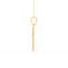 3Ct Round Moissanite Men Cross Pendant 14K Yellow Gold Plated