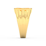 Load image into Gallery viewer, 2Ct Round Cut Moissanite Men’s Flying Eagle Ring – 14K Yellow Gold Plated