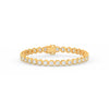 8.70 Ct Round Cut Moissanite Bezel Set Tennis Bracelet 14K Yellow Gold Plated