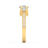 1.95Ct Round Cut Moissanite Women Engagement Wedding Ring 14K Yellow Gold Plated