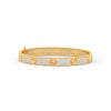 6.80 Ct Round Cut Moissanite Pave Set Cartier Bangle 14K Yellow Gold Plated
