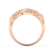 2Ct Round Cut Moissanite Men Cluster Wedding Band Ring 14K Yellow Gold Plated