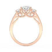 1.75Ct Round Cut Moissanite Women Engagement Wedding Ring 14K Yellow Gold Plated