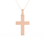 Load image into Gallery viewer, 3Ct Round Moissanite Men Cross Pendant 14K White Gold Plated