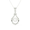 2.44Ct Round Cut Moissanite Teardrop Pendant in 14K Yellow Gold Plated