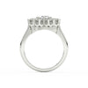 2.29Ct Round Cut Moissanite Women Cluster Engagement Ring 14K Yellow Gold Plated
