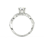 Load image into Gallery viewer, 1.36Ct Infinity Moissanite Engagement Ring – Rose Gold Twist Solitaire