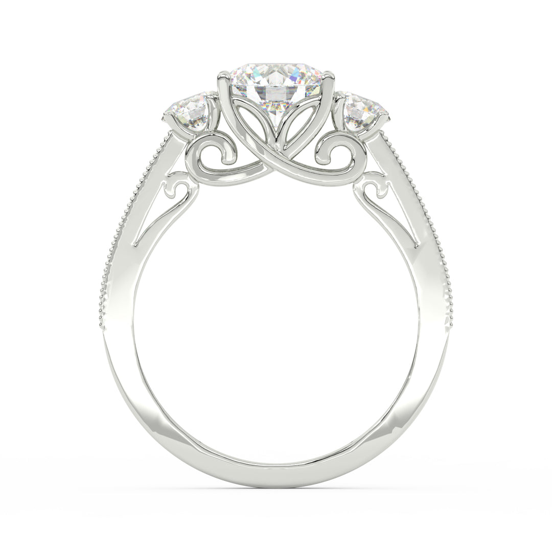 1.75Ct Round Cut Moissanite Women Engagement Wedding Ring 14K Yellow Gold Plated