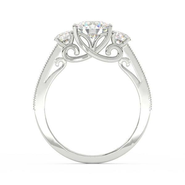 1.95Ct Round Cut Moissanite Women Engagement Wedding Ring 14K Yellow Gold Plated