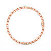 8.70 Ct Round Cut Moissanite Bezel Set Tennis Bracelet 14K Yellow Gold Plated