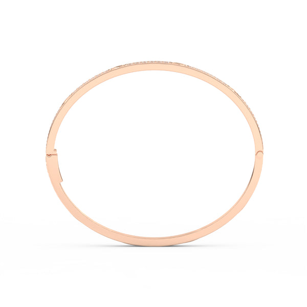 6.80 Ct Round Cut Moissanite Pave Set Cartier Bangle 14K Yellow Gold Plated