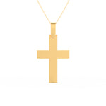 Load image into Gallery viewer, 3Ct Round Moissanite Men Cross Pendant 14K White Gold Plated