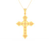 1.51Ct Round Cut Moissanite Men’s Cross Pendant in 14K White Gold