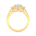 Load image into Gallery viewer, 1.75Ct Round Cut Moissanite Women Engagement Wedding Ring 14K Yellow Gold Plated