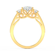 1.75Ct Round Cut Moissanite Women Engagement Wedding Ring 14K Yellow Gold Plated
