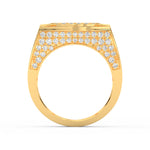 Load image into Gallery viewer, 5Ct Round Cut Moissanite Men’s Cluster Ring 14K White Gold Plated