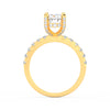 3.18Ct Oval Cut Moissanite Halo Engagement Ring 14K Yellow Gold Plated