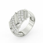 Load image into Gallery viewer, 2Ct Round Cut Moissanite Men Cluster Wedding Band Ring 14K Yellow Gold Plated