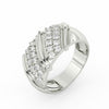 1Ct Round Cut Moissanite Men Cluster Wedding Band Ring 14K Yellow Gold Plated