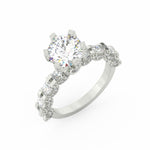 Load image into Gallery viewer, 3Ct Round Cut Moissanite Women's Wedding Engagement Ring – 14K White Gold Plated