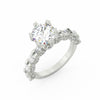 4Ct Round Cut Moissanite Women's Wedding Engagement Ring 14K Yellow Gold Plated