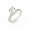 3.18Ct Oval Cut Moissanite Halo Engagement Ring 14K Yellow Gold Plated