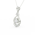 Load image into Gallery viewer, 2Ct Round Cut Moissanite Teardrop Pendant in 14K Rose Gold