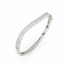 2.55Ct Round Cut Moissanite Wave Bangle Bracelet 14K Yellow Gold Plated