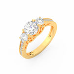 Load image into Gallery viewer, 1.75Ct Round Cut Moissanite Women Engagement Wedding Ring 14K Yellow Gold Plated