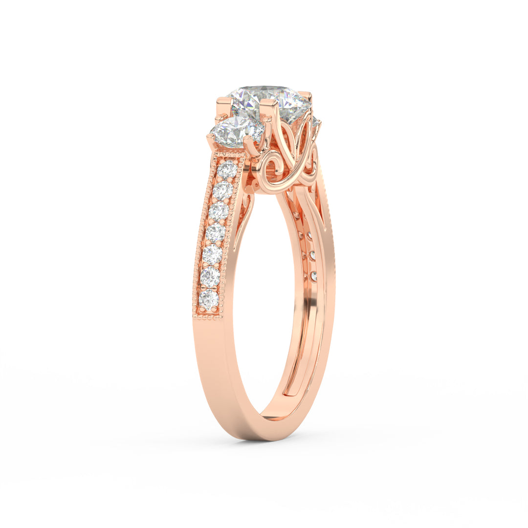 1.75Ct Round Cut Moissanite Women Engagement Wedding Ring 14K Yellow Gold Plated